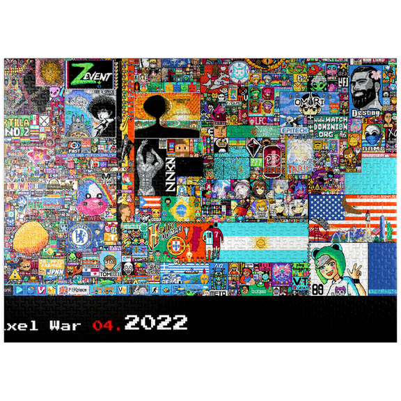 MyPuzzle - R/place Reddit Pixel War 04.2022 - Extreme Size, Part 6/6 For Collage - Premium 1000 Piece Jigsaw Puzzle for Adults