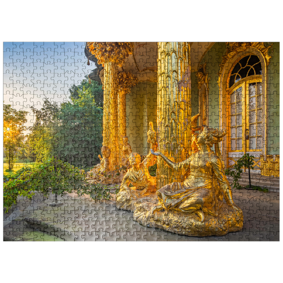 MyPuzzle - Rococo Style Garden Pavilion In Sanssouci Park At Sunrise - Premium 500 Piece Jigsaw Puzzle for Adults