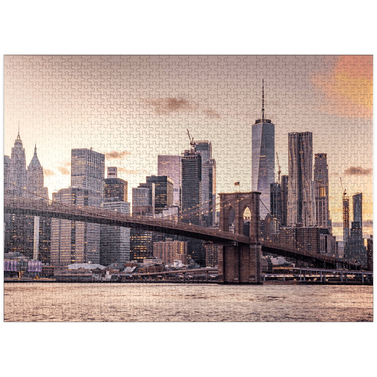 MyPuzzle - Skyline Of New York City At Sunset, USA - Premium 1000 Piece ...