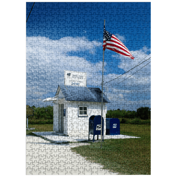 MyPuzzle - Smallest Post Office, Ochopee, Everglades National Park, Florida, USA - Premium 500 Piece Jigsaw Puzzle for Adults