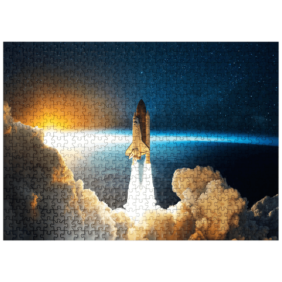 MyPuzzle - Space Shuttle Launches Into Space - Premium 500 Piece Jigsaw Puzzle for Adults