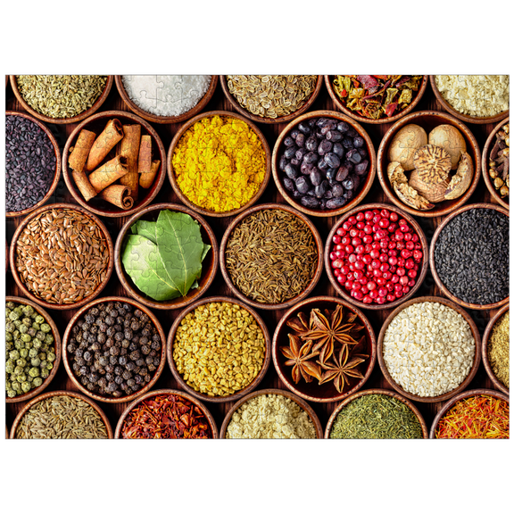 MyPuzzle - Spices In Round Bowls - Premium 300 Piece Jigsaw Puzzle for Adults
