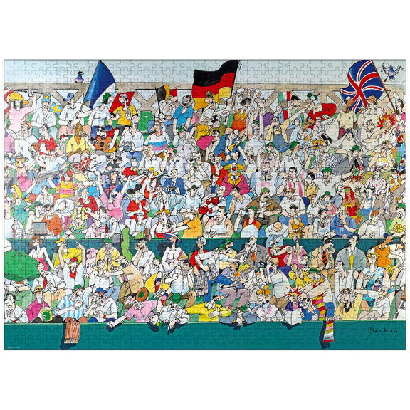 MyPuzzle - Sports Fans II (Germany) - Blachon - Cartoon Classics - Premium 1000 Piece Jigsaw Puzzle for Adults