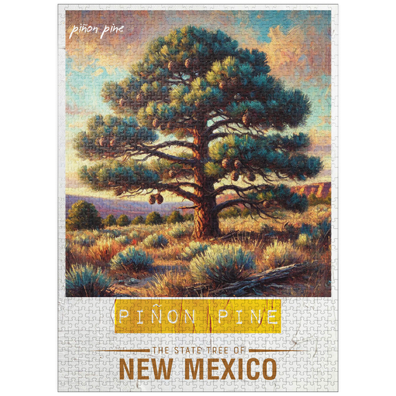 MyPuzzle - State Trees Series: New Mexico, Piñon Pine - Premium 1000 Piece Jigsaw Puzzle for Adults