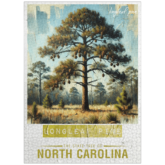 MyPuzzle - State Trees Series: North Carolina, Longleaf Pine - Premium 1000 Piece Jigsaw Puzzle for Adults