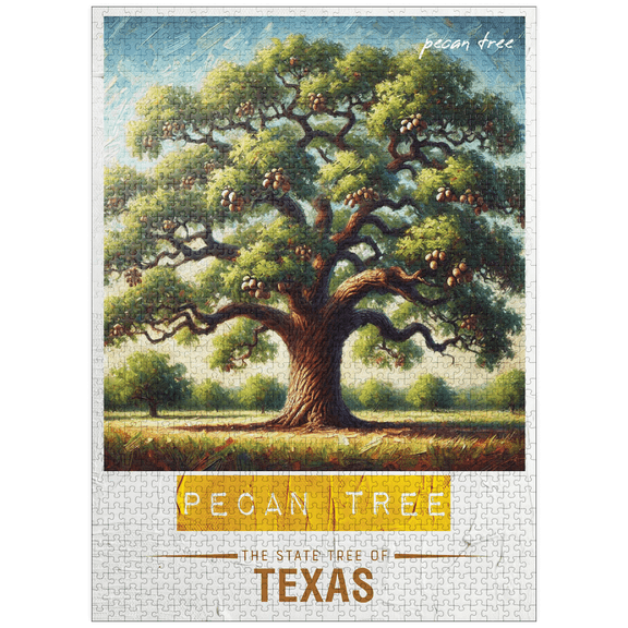MyPuzzle - State Trees Series: Texas, Pecan Tree - Premium 1000 Piece Jigsaw Puzzle for Adults
