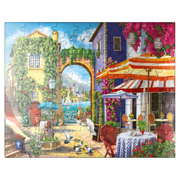 MyPuzzle - Sunny City By The Sea - Premium 100 Piece Jigsaw Puzzle for Adults