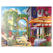 MyPuzzle - Sunny City By The Sea - Premium 100 Piece Jigsaw Puzzle for Adults
