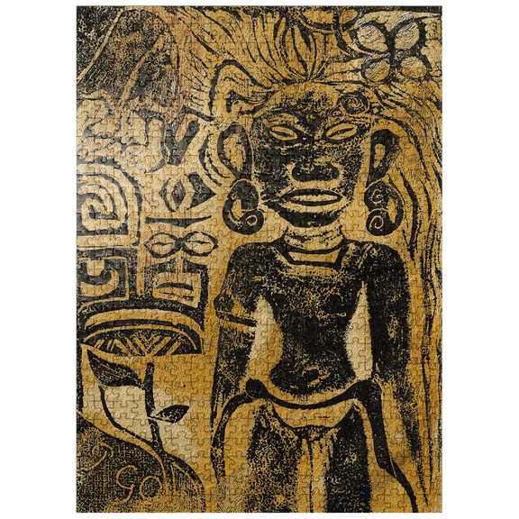 MyPuzzle - Tahitian Idol - The Goddess Hina Ca. 1894-1895 By Paul Gauguin - Premium 500 Piece Jigsaw Puzzle for Adults