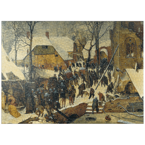 MyPuzzle - The Adoration Of The Kings In The Snow 1567 By Pieter Bruegel The Elder - Premium 1000 Piece Jigsaw Puzzle for Adults