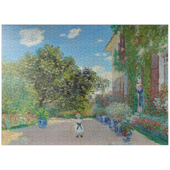 MyPuzzle - The Artists House At Argenteuil 1873 By Claude Monet - Premium 1000 Piece Jigsaw Puzzle for Adults