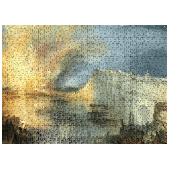 MyPuzzle - The Burning Of The Houses Of Lords And Commons, October 16, 1834 - Premium 500 Piece Jigsaw Puzzle for Adults