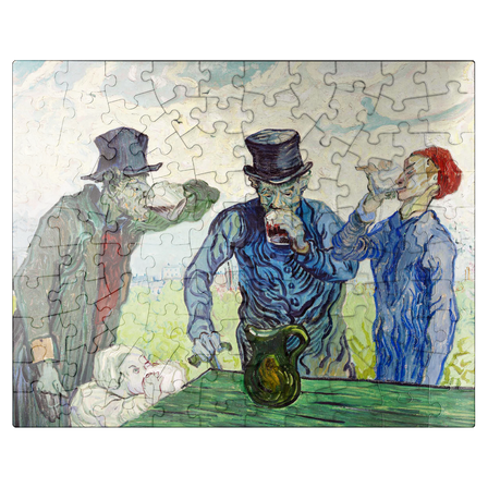 MyPuzzle - The Drinkers 1890 By Vincent Van Gogh - Premium 100 Piece Jigsaw Puzzle for Adults