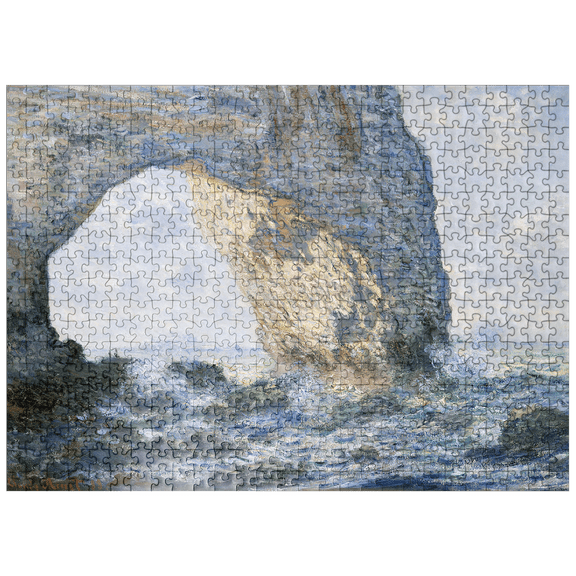 MyPuzzle - The Manneporte Étretat 1883 By Claude Monet - Premium 500 Piece Jigsaw Puzzle for Adults