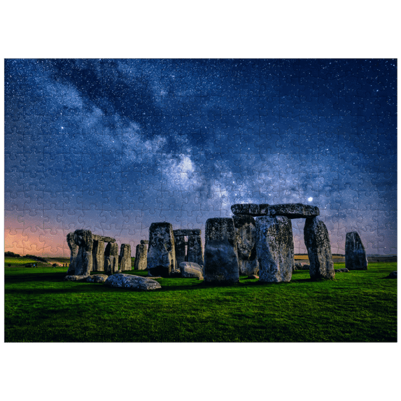 MyPuzzle - The Milky Way Over Stonehenge, Amesbury, England - Premium 300 Piece Jigsaw Puzzle for Adults