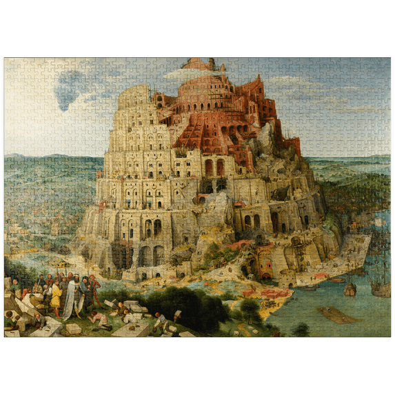 MyPuzzle - The Tower Of Babel 1563 By Pieter Bruegel The Elder - Premium 1000 Piece Jigsaw Puzzle for Adults