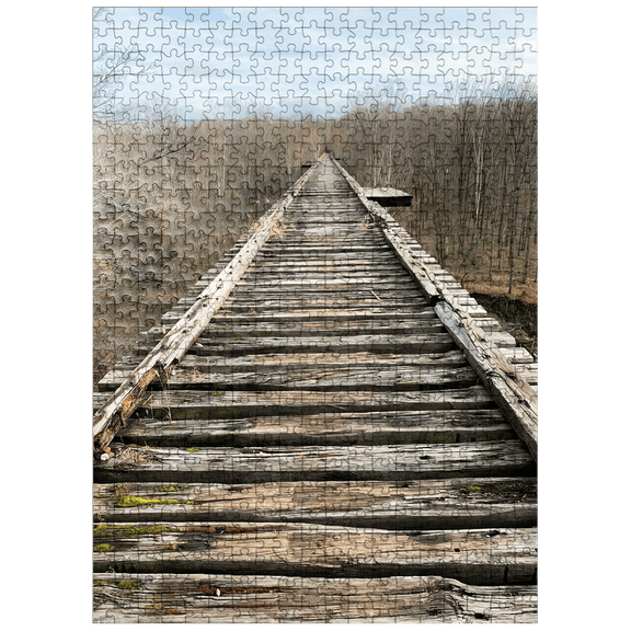 MyPuzzle - Train Tracks- Monon High Bridge, Indiana - Premium 500 Piece Jigsaw Puzzle for Adults