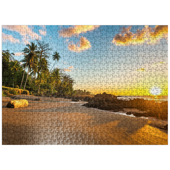 MyPuzzle - Tropical Sunset On The Pacific Coast Of Costa Rica - Premium 500 Piece Jigsaw Puzzle for Adults
