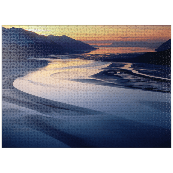MyPuzzle - Turnagain Arm, Chugach Mountains, Alaska, USA - Premium 1000 Piece Jigsaw Puzzle for Adults