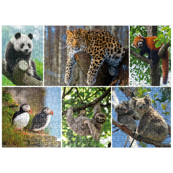 MyPuzzle - Unique - Endangered Species - Collage No. 3 - Premium 500 Piece Jigsaw Puzzle for Adults