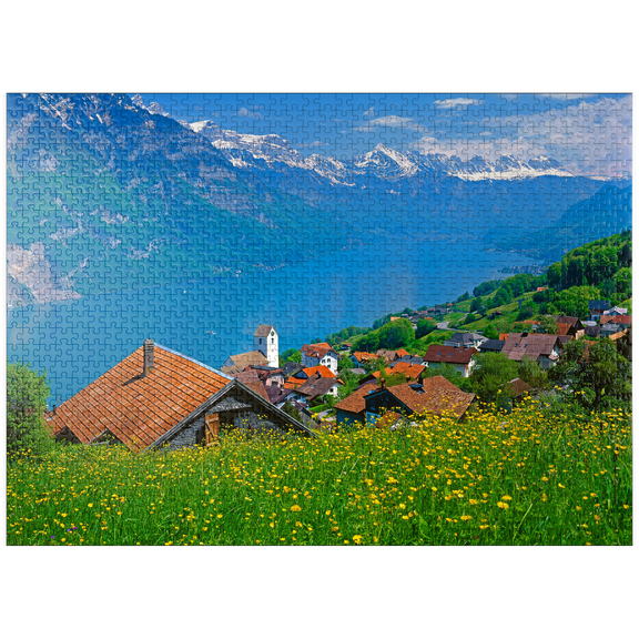 MyPuzzle - View Over The Walensee To The Churfirsten (2306m) - Premium 1000 Piece Jigsaw Puzzle for Adults