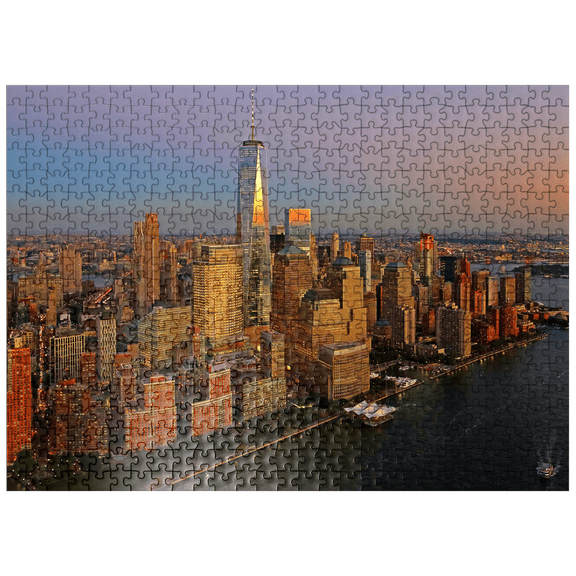 MyPuzzle - View To One World Trade Center, Manhattan, USA - Premium 500 Piece Jigsaw Puzzle for Adults