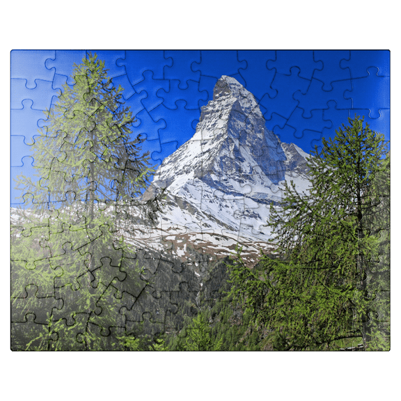 MyPuzzle - View To The Matterhorn (4478m), Zermatt, Canton Valais - Premium 100 Piece Jigsaw Puzzle for Adults