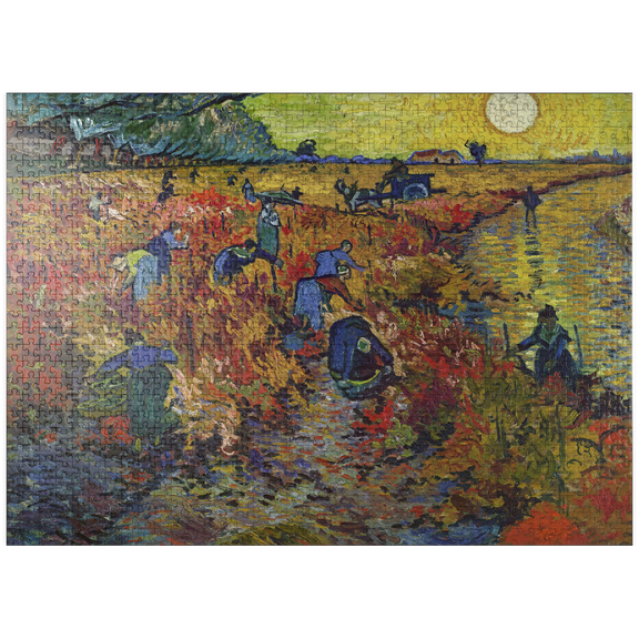 MyPuzzle - Vincent Van Goghs The Red Vineyard 1888 - Premium 1000 Piece Jigsaw Puzzle for Adults