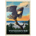 thumbnail image 1 of MyPuzzle - Voyageurs National Park: Bald Eagle, Vintage Poster - Premium 500 Piece Jigsaw Puzzle for Adults, 1 of 6