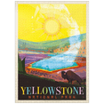 thumbnail image 1 of MyPuzzle - Yellowstone National Park: Grand Prismatic Springs (Mod Design), Vintage Poster - Premium 1000 Piece Jigsaw Puzzle for Adults, 1 of 6