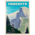 thumbnail image 1 of MyPuzzle - Yosemite National Park: Half Dome Vista, Vintage Poster - Premium 500 Piece Jigsaw Puzzle for Adults, 1 of 6