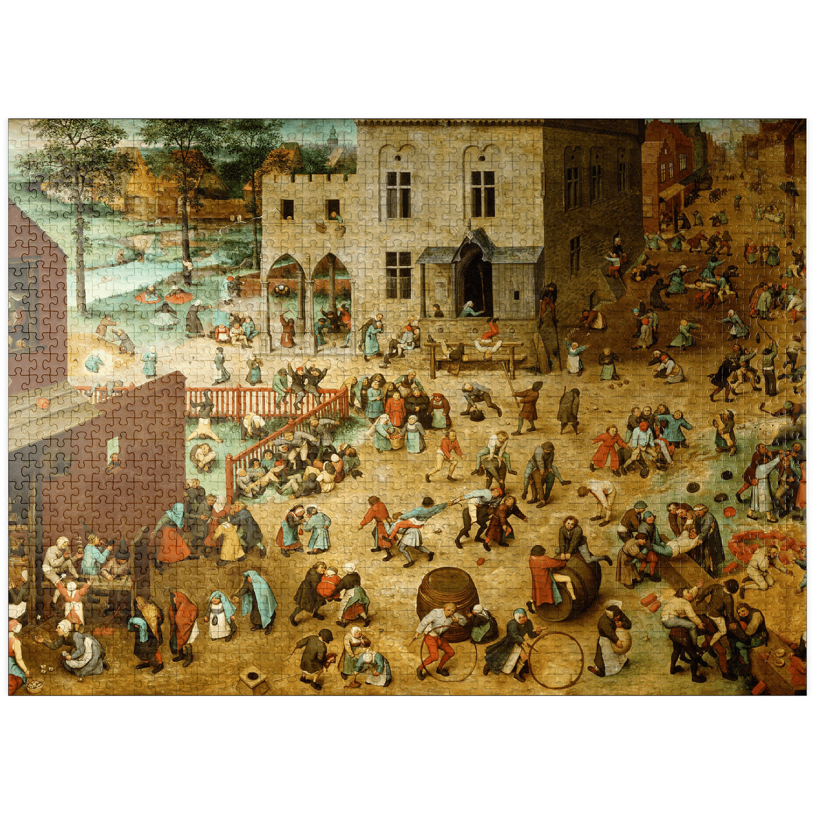 Classic 1000 Piece Jigsaw Puzzle with Colorful Medieval Scene