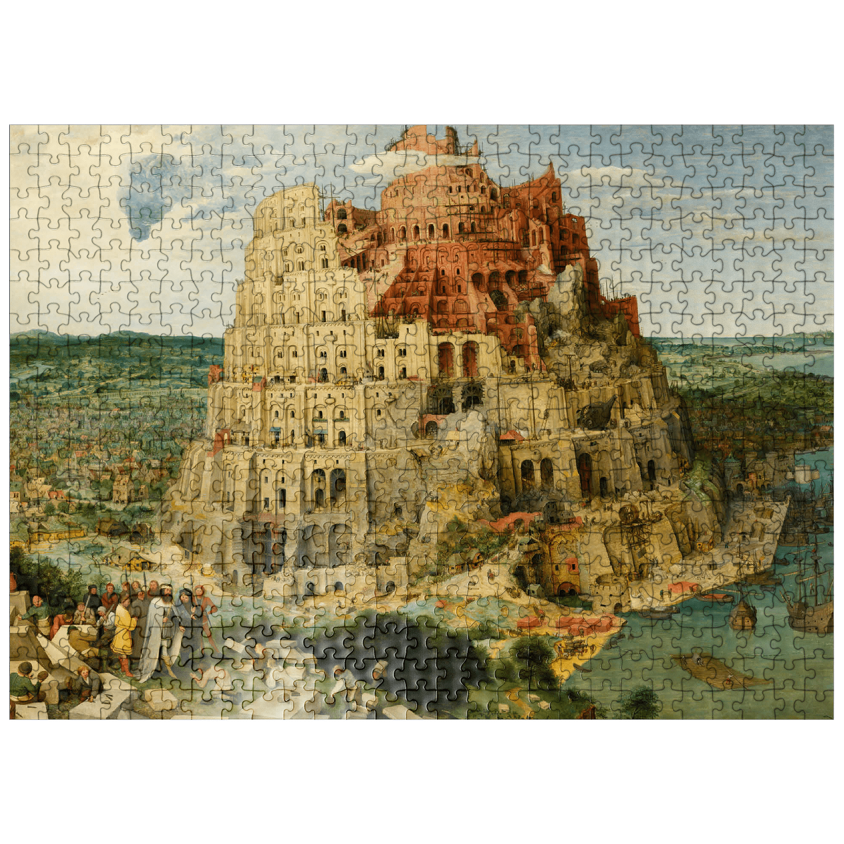 The Tower of Babel 1563 by Pieter Bruegel 500 Piece Premium Jigsaw Puzzle