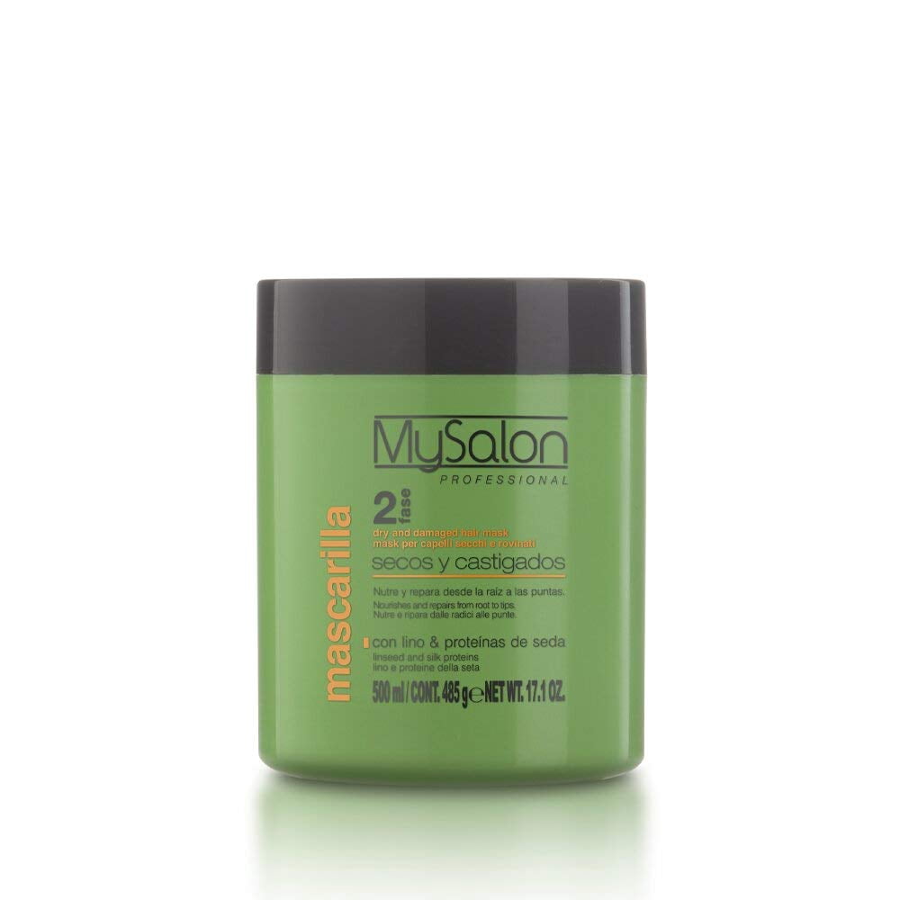 MySalon Mask for Dry & Damaged Hair - With Linseed & Silk Proteins 500ml / 16.4 oz - Step 2
