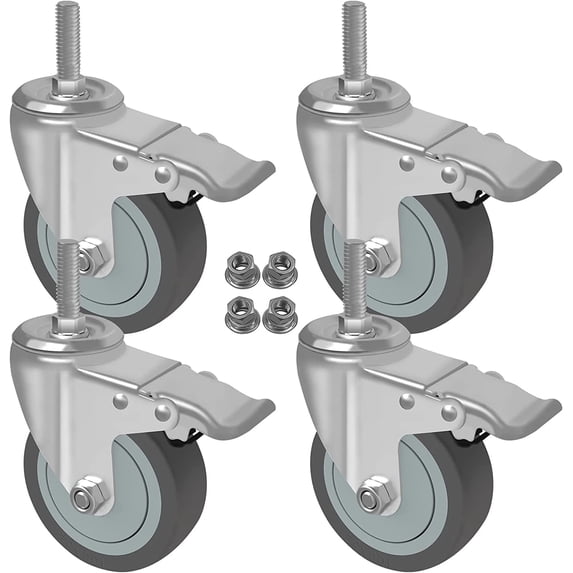 4″ Wheel Swivel Caster with Brake – Anywhere Cart 4″ Wheel Swivel Caster with Brake – Anywhere Cart