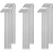MySit Tent Stakes 9 Inch, 30 Pack Heavy Duty Galvanized Non-Rust Camping Stakes, Metal Stakes Tent Pegs Tent Spikes for Canopies, Tarp and Garden, Outdoor Decorations