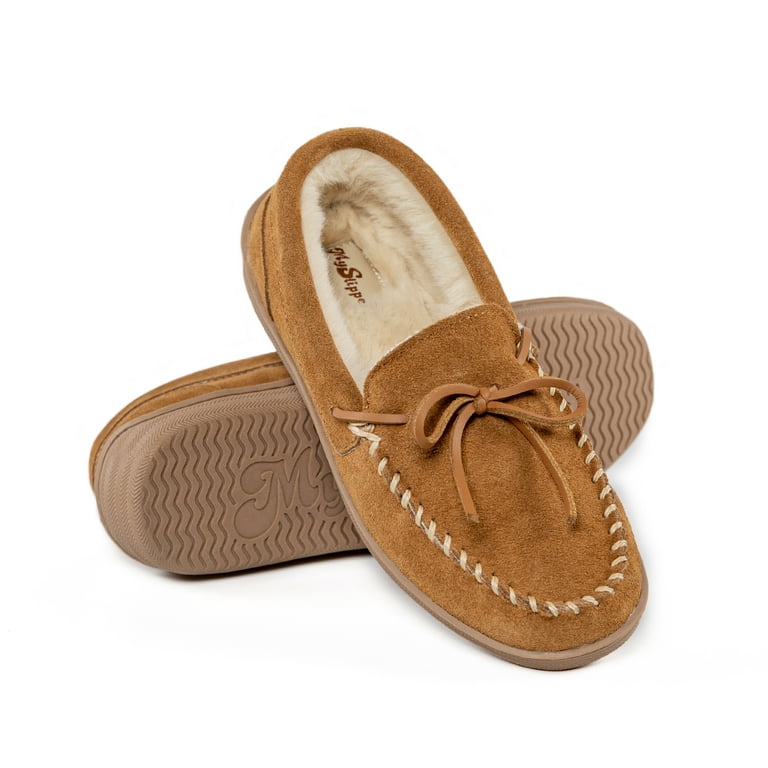 【美品】 SLIPPER サイズ9 MySlipper Women's Size 9 Chestnut Moccasin Slippers By:MyPillow