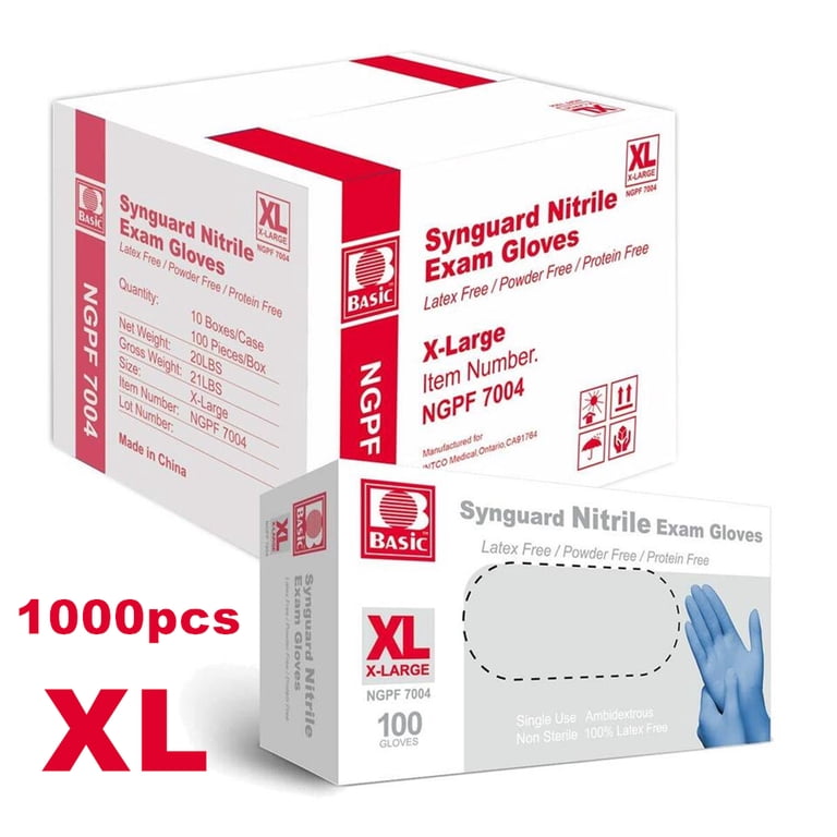 My Daily Gloves II Sサイズ 100枚入 10箱 MySmile Medical Exam Gloves, Extra Large, Nitrile, Disposable