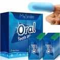 thumbnail image 1 of MySmile 100pcs Disposable Deep Cleaning Teeth Wipes Finger Brush Ups Tooth Wipes Oral Freshes Clean Wipes, Mint Flavor, 1 of 8