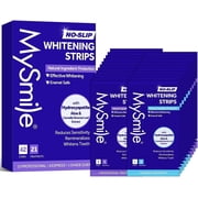 MySmile Teeth Whitening Strips for Teeth Sensitive, 10% Hydroxyapatite-Infused, Enamel Safe, Non-Slip Teeth White Strips, Residue-Free, Tooth Stains Remover, Includes Natural Formula, Mint, 42pcs