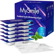 MySmile 14PC Prefilled Teeth Whitening Trays, 12% Hydrogen Peroxide Teeth Whitening Gel Tray Kit Mint Flavor, 7 Treatment, Remove 20 Years Stain