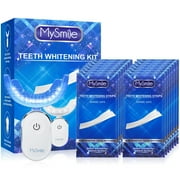MySmile 28PC Teeth Whitening Strips Kit with 28-LED Light, Non-Sensitive Tooth Whitener, Mint