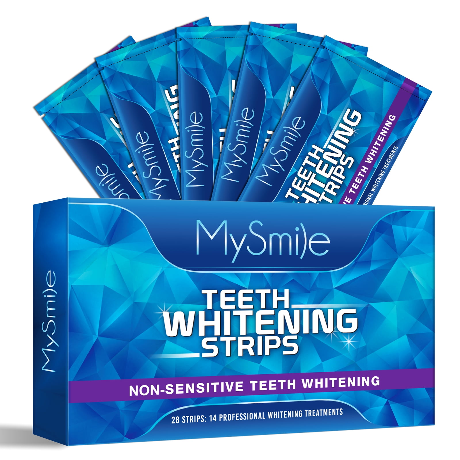 Hismile Teeth Whitening Strips for Sensitive Teeth, Peroxide Free, Dental  White Strips Kit, 28 Strips, 14 Treatments