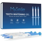 MySmile 3x3ml Teeth Whitening Gel Refill Pack Tooth Whitener 10min Results Remove Stain Mint Flavor