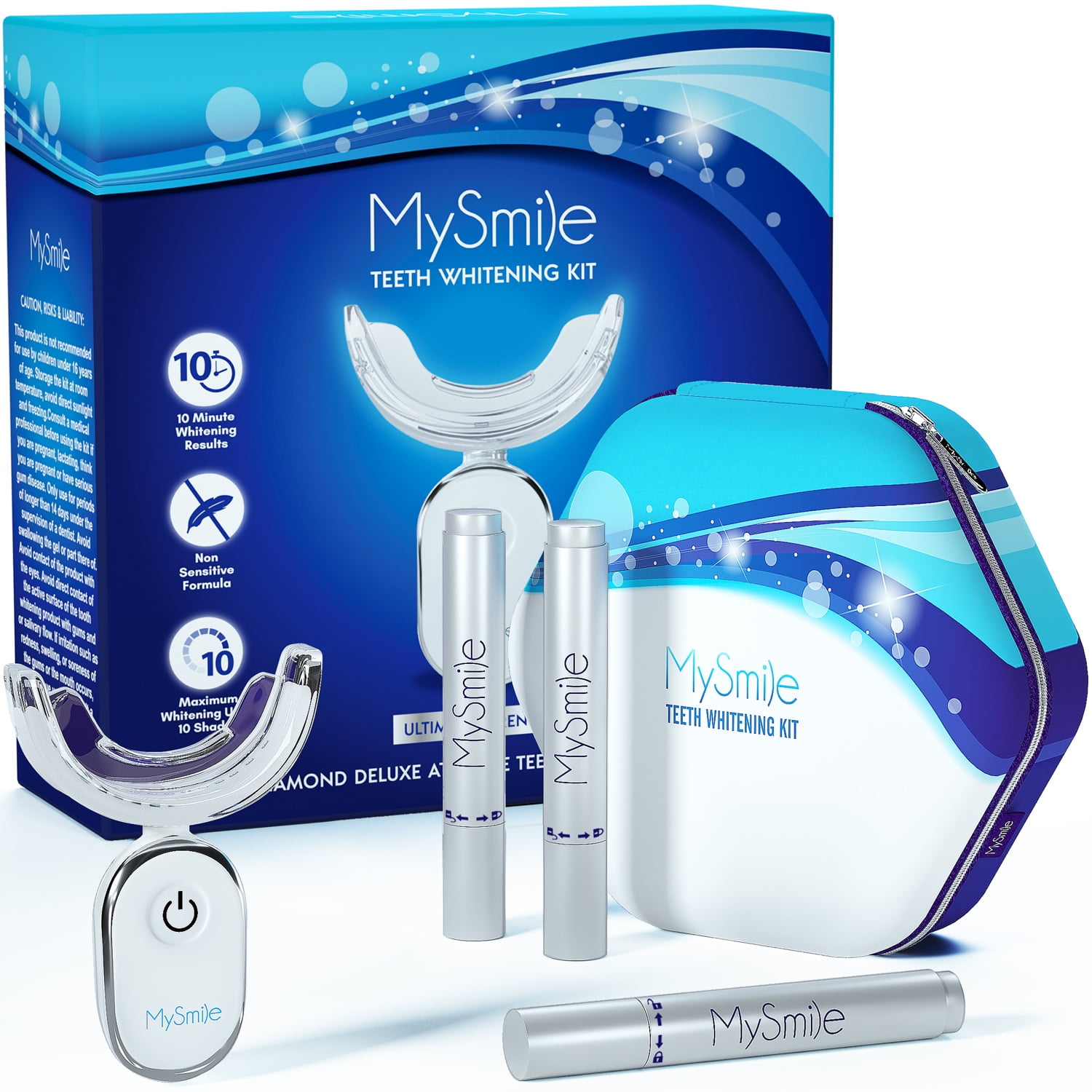 MySmile Flagship 3pc Teeth Whitening Pen with 28LED Light and Teeth
