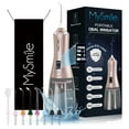 thumbnail image 1 of MySmile LP201 OLED Cordless Water Flosser for Teeth Braces, Gums, Dental Hygiene, 350ml Large Tank, Portable Power Oral Irrigator, 5 Modes, 8 Jet Tips, Rose Gold, 1 of 11