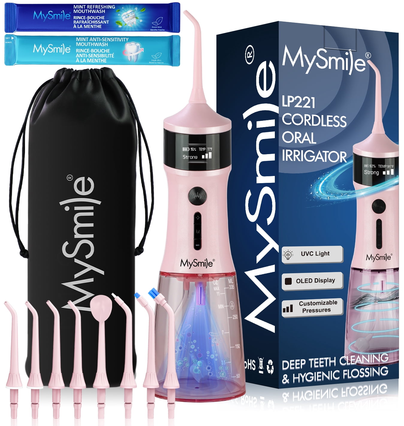 Waterpik Ultra Water Flosser with 10 Settings, 6 Tips, ADA
