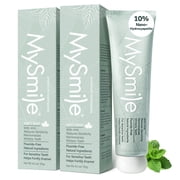 MySmile 10% Nano-Hydroxyapatite Toothpaste for Sensitive Teeth, Fluoride-Free Teeth Whitening Toothpaste for Adults, SLS Free, Strengthen Enamel & Remineralizing Toothpaste, Natural Mint, 8.4oz