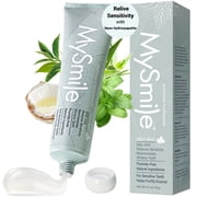 MySmile 10% Nano-Hydroxyapatite Toothpaste for Sensitive Teeth, Fluoride-Free Teeth Whitening Toothpaste, SLS Free, Repair Enamel & Remineralizer, Fresh Breath for Adults Natural Misty Mint, 4.2oz