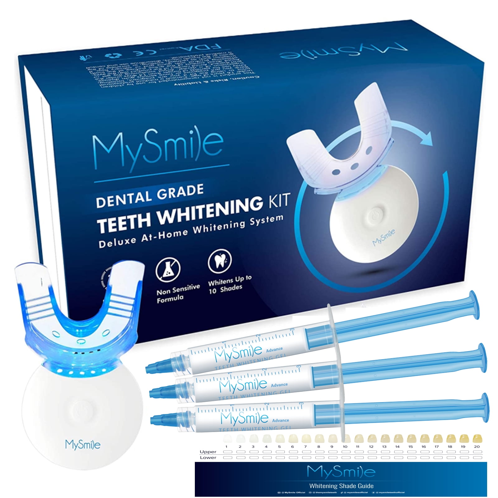 MySmile 10pcs 22CP Deluxe Teeth Whitening Strips Tooth Whitener Kit